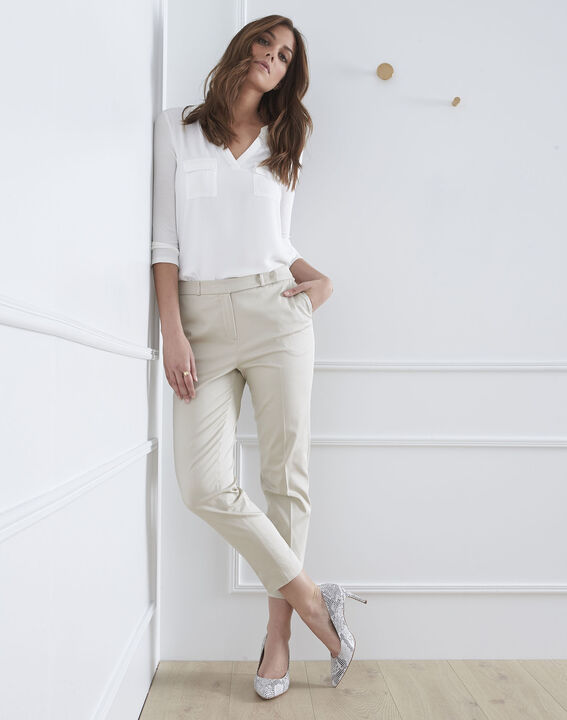Rubis beige cigarette-cut trousers | 1-2-3 Rubis beige cigarette-cut trousers PhotoZ | 1-2-3
