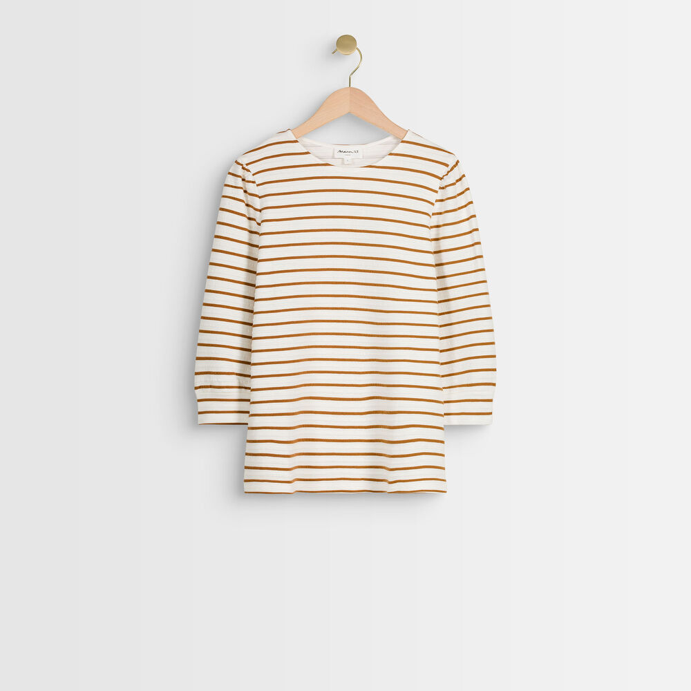 Delice terracotta striped t-shirt tomette.
