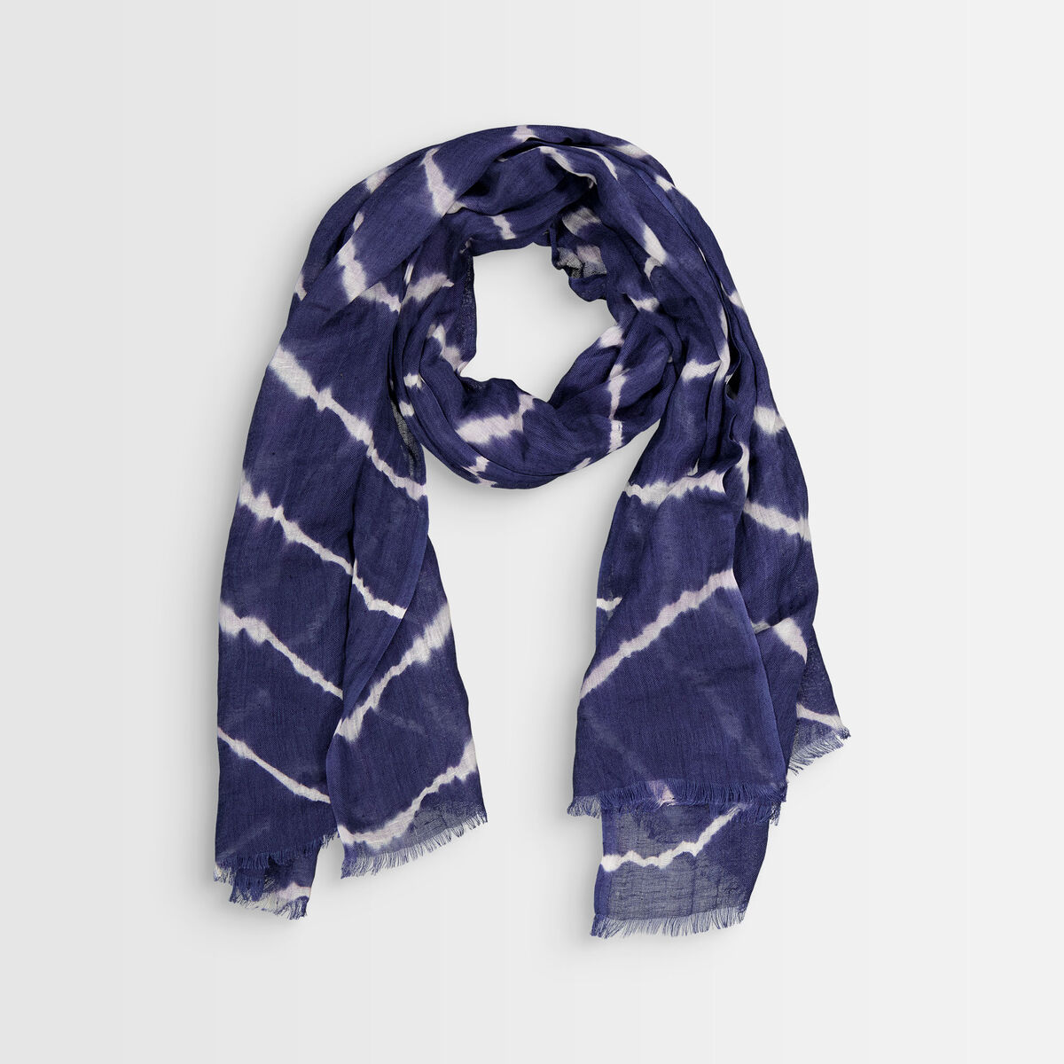 Blake tie-dye navy blue scarf | 1-2-3 Blake tie-dye navy blue scarf PhotoZ | 1-2-3