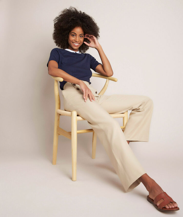 Hubert beige sailor trousers browno.