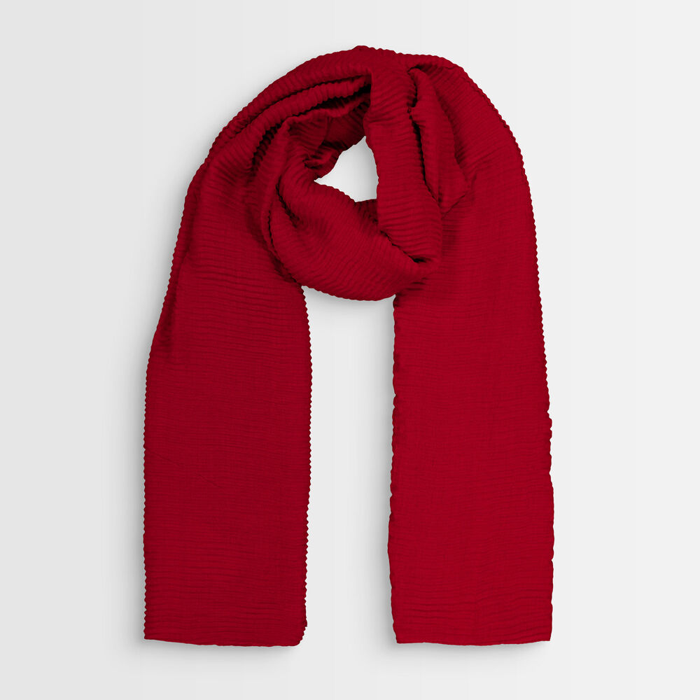 Barry red pleated scarf bourgogne.