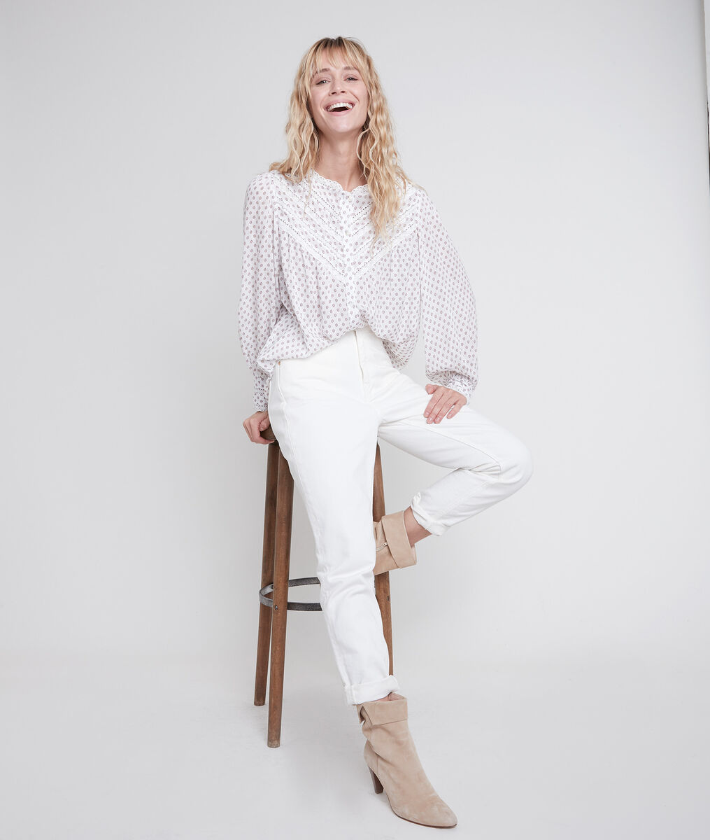 TOMY ecru printed blouse | 1-2-3 TOMY ecru printed blouse PhotoZ | 1-2-3