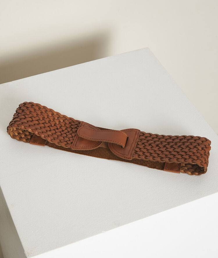 Pampelune braided belt mahogany.