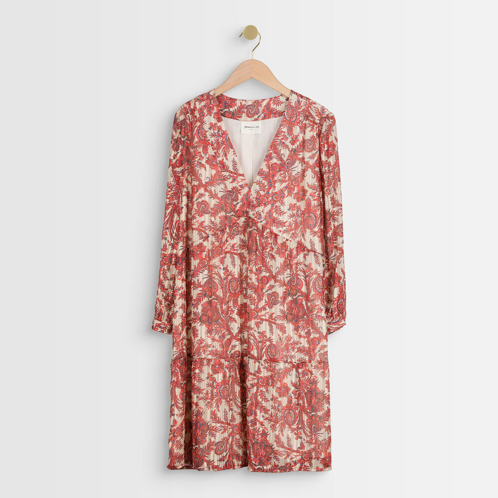 Lou red printed boho dress rouge.