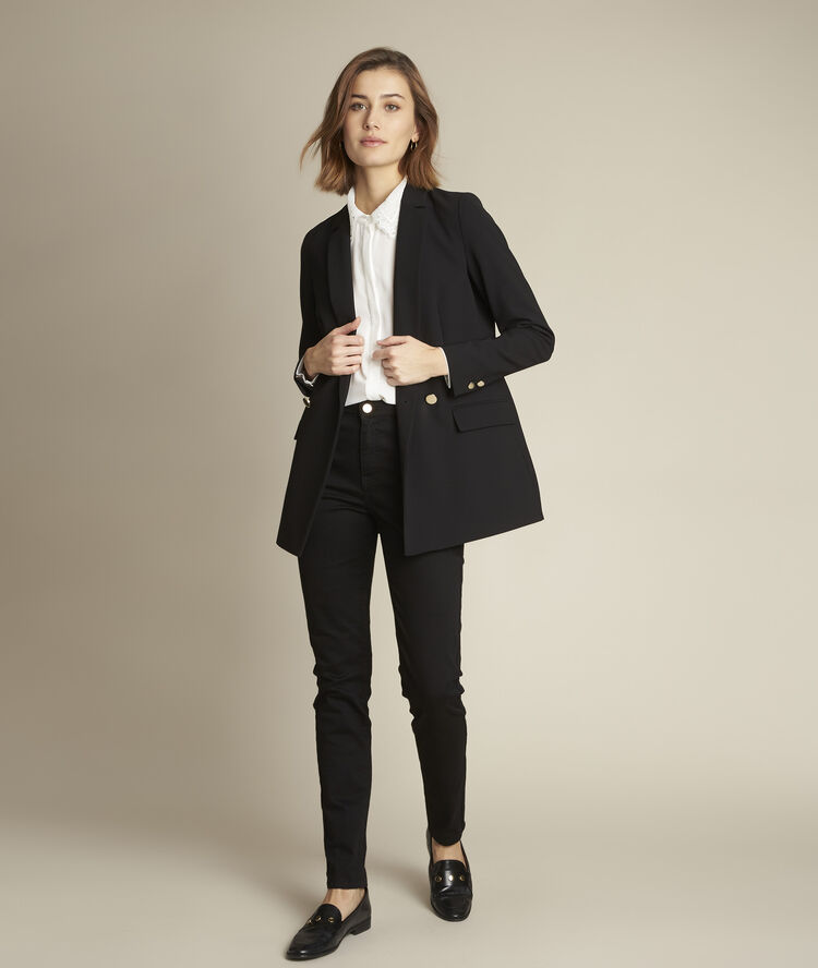 Amel slim-fit black jeans black.