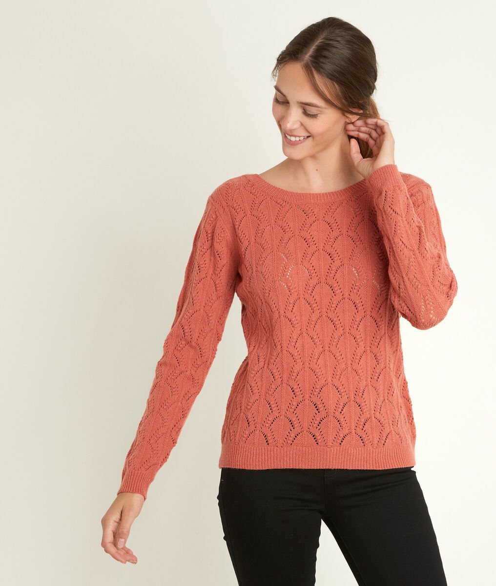 Russel openwork guava pullover | 1-2-3 Russel openwork guava pullover PhotoZ | 1-2-3