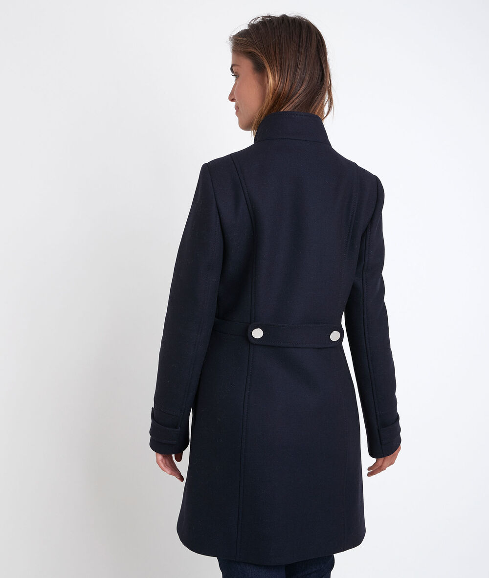 Orino double-breasted woollen coat marine.