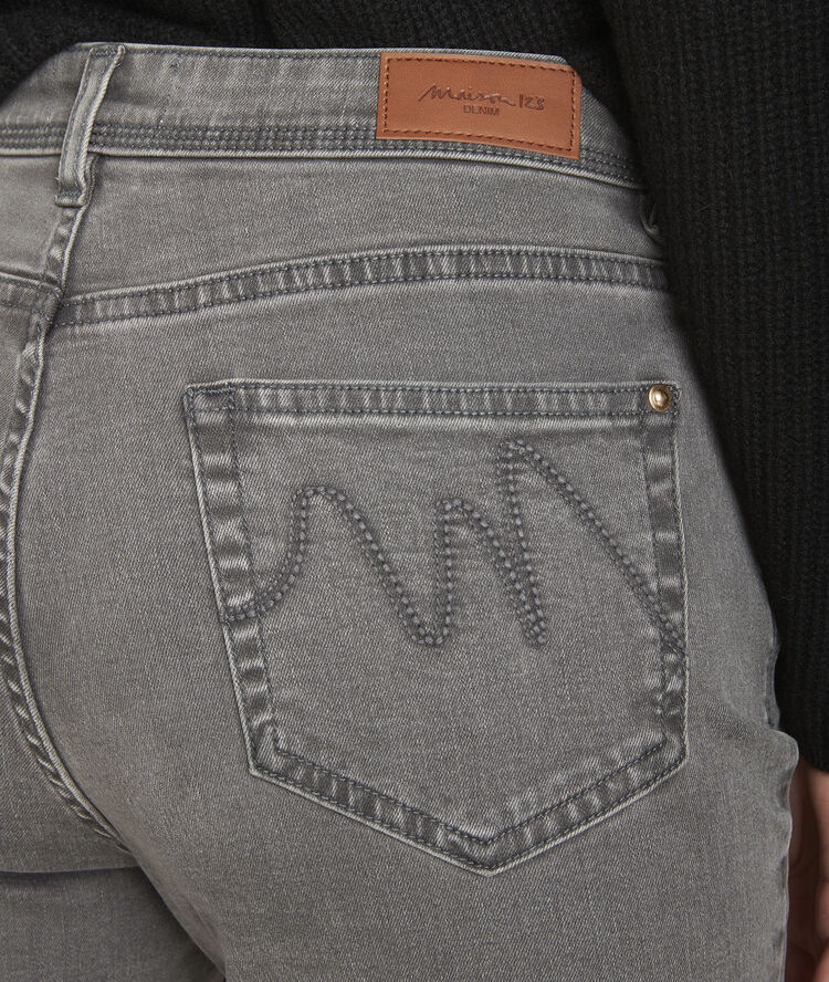 Sonia, the original 123 straight-leg marl jeans mid chine.