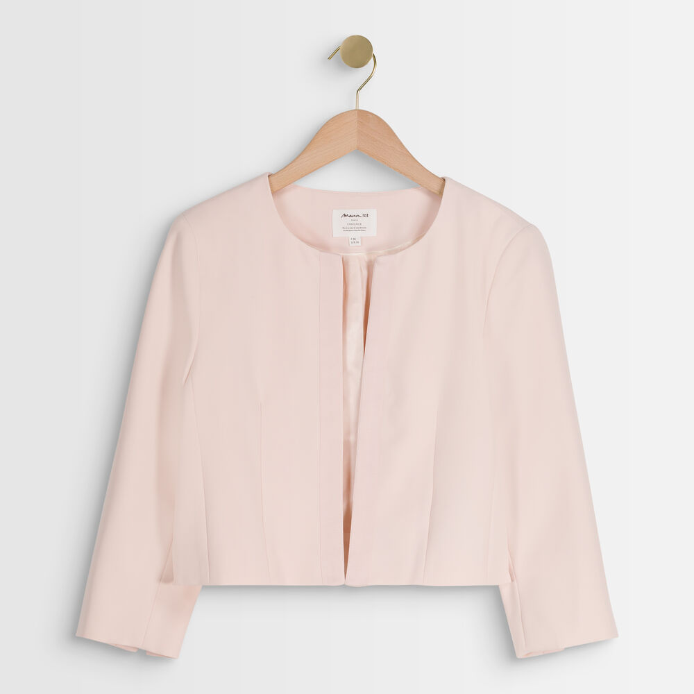Lalie powder-coloured microfibre bolero nude.