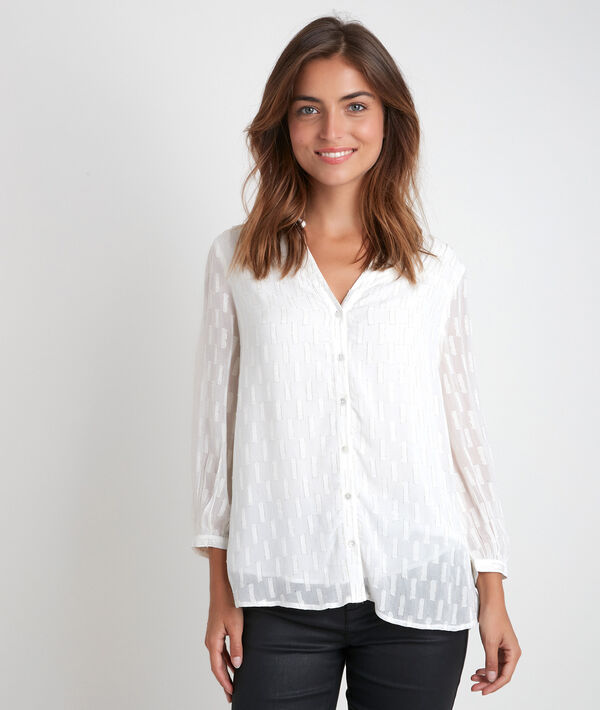 Elssie ecru lurex blouse | 1-2-3 Elssie ecru lurex blouse PhotoZ | 1-2-3