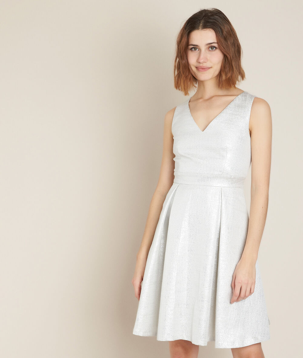 Odyss&eacute;e fit and flare dress white.