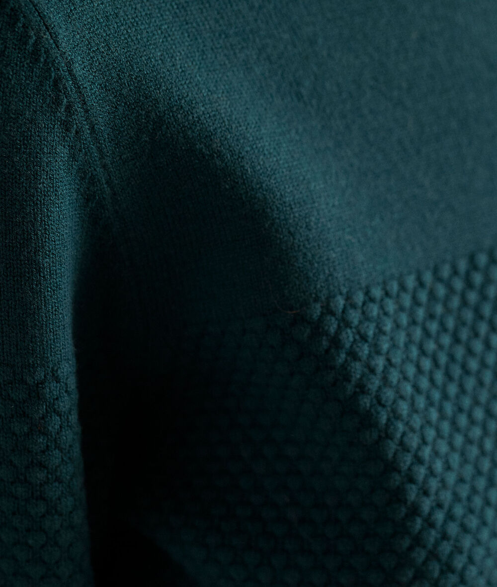 BILLY textured green EcoVero viscose jumper PhotoZ | 1-2-3