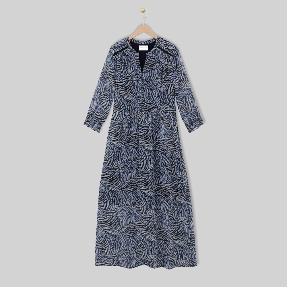 Libra printed maxi dress light duck egg blue.