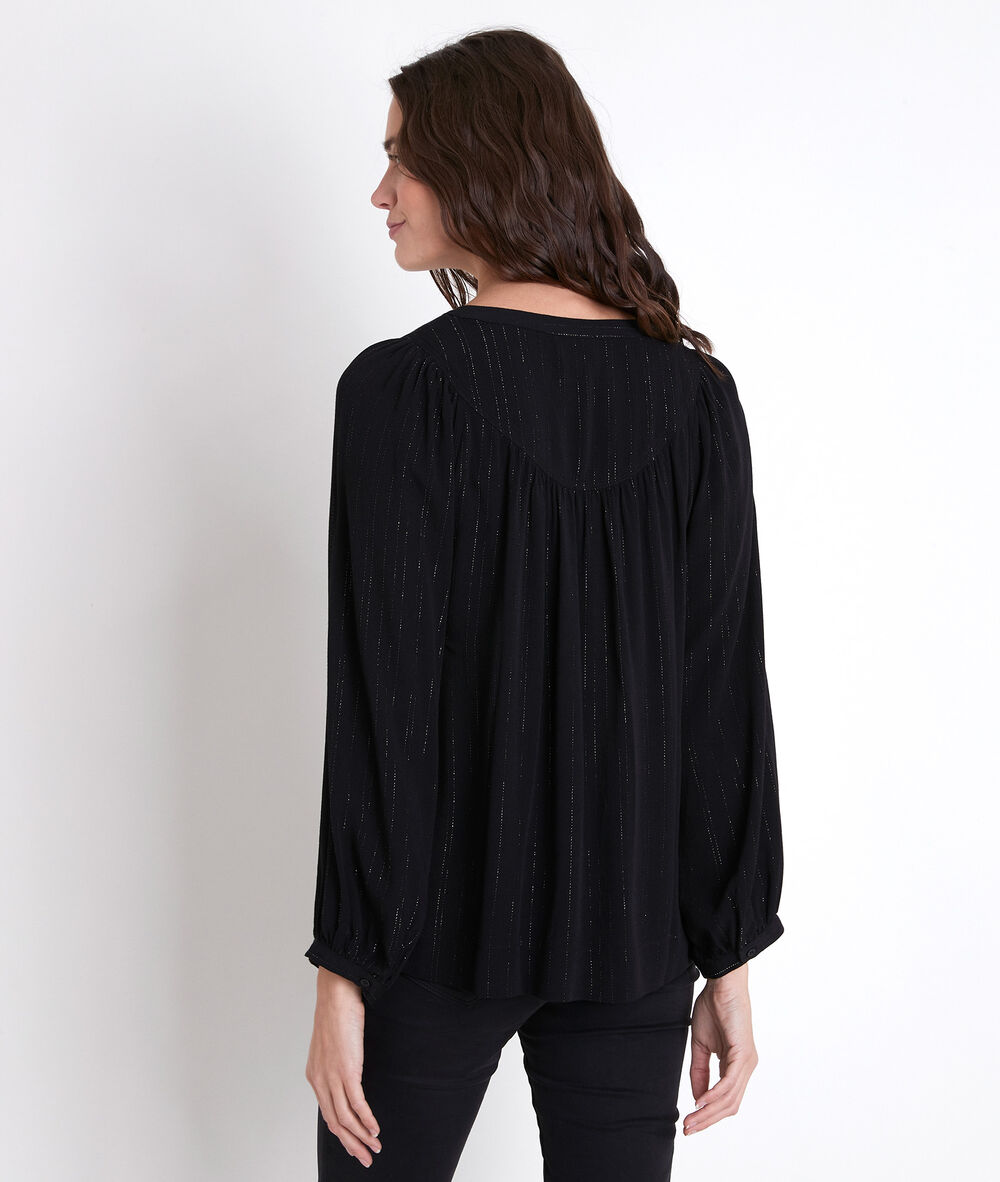 Timeo black lurex blouse noir.