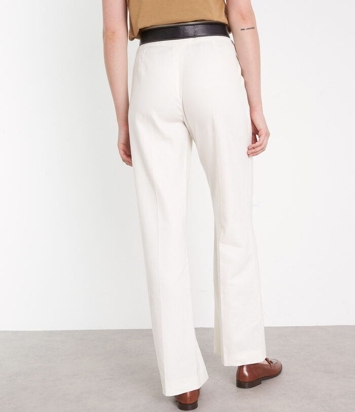 Galaxy ivory wide-leg linen trousers  PhotoZ | 1-2-3