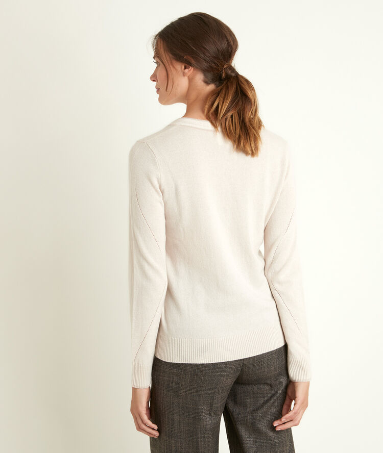 Rozane wool and cashmere pullover in blotting paper hue buvard.