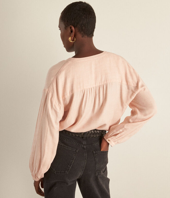 Clairvy fine powder pink blouse PhotoZ | 1-2-3