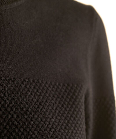 BILLY textured black EcoVero viscose jumper PhotoZ | 1-2-3