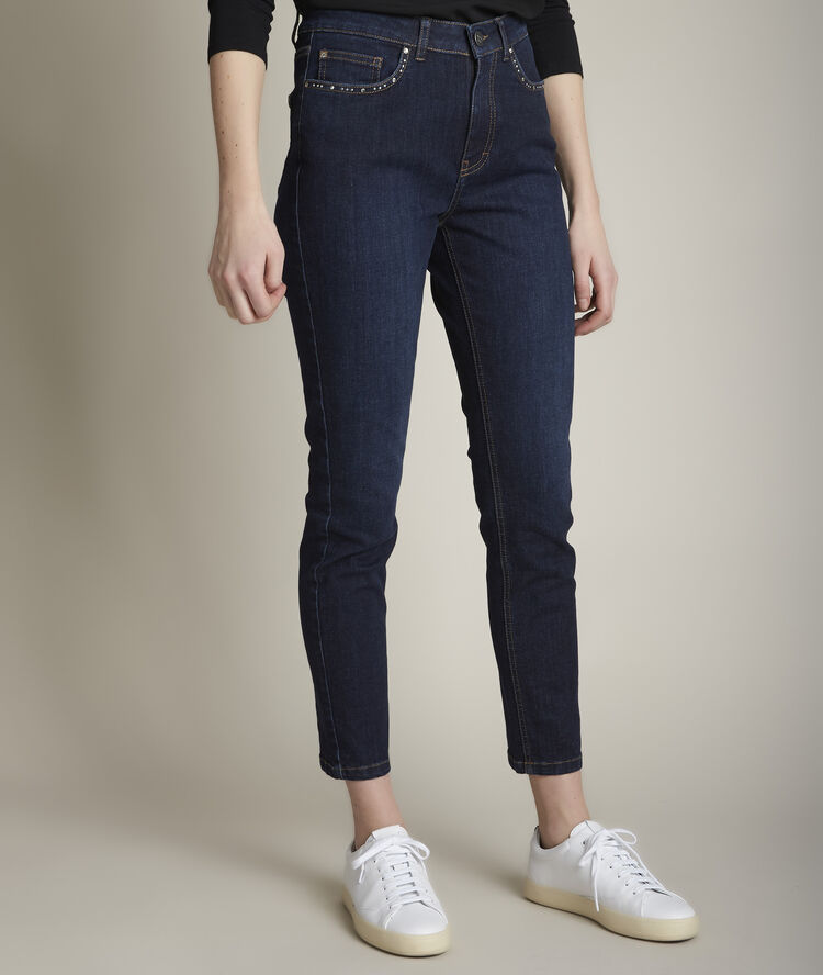 Alia slim-fit raw jeans raw denim.