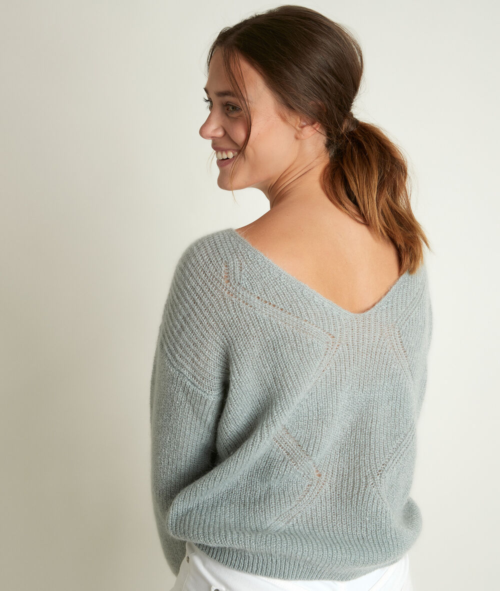 Ross mohair blend pullover celadon.