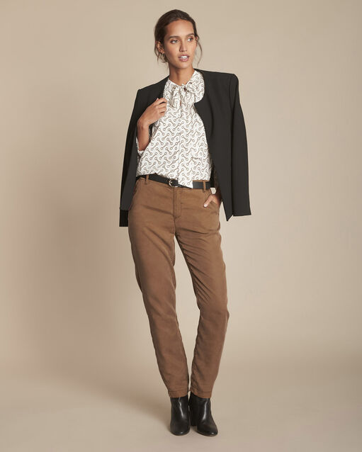 Monastir bit print lavallière bow blouse (2) - Maison 123