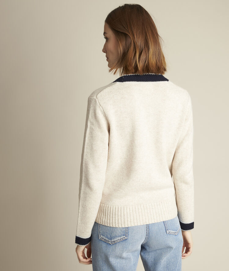 Fontainebleau ecru-coloured cardigan ecru.