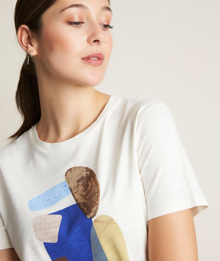 Rameau printed t-shirt ecru.