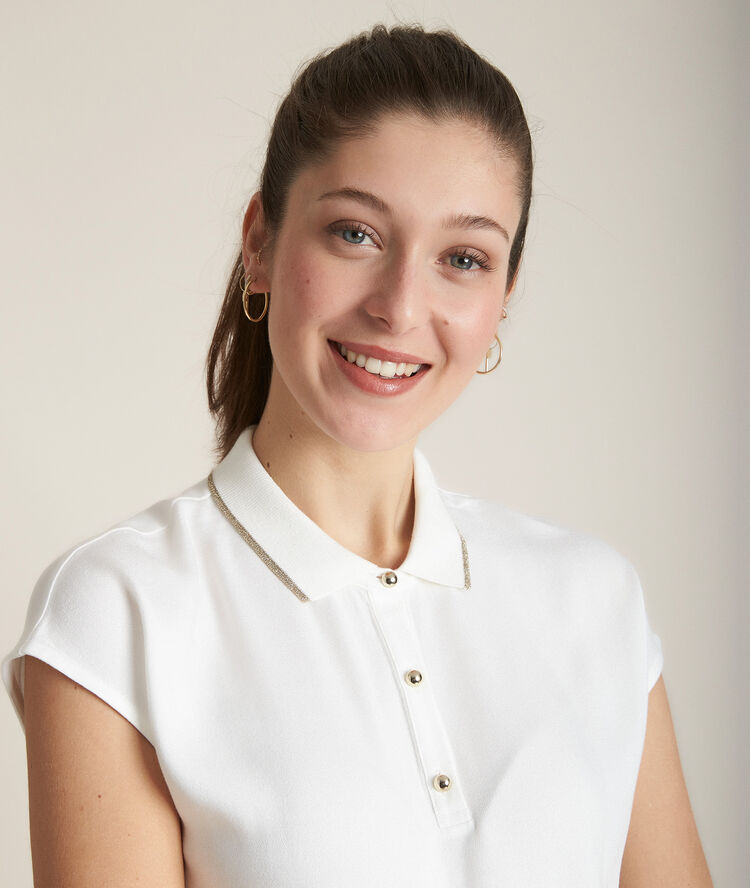 Rush white polo shirt white.