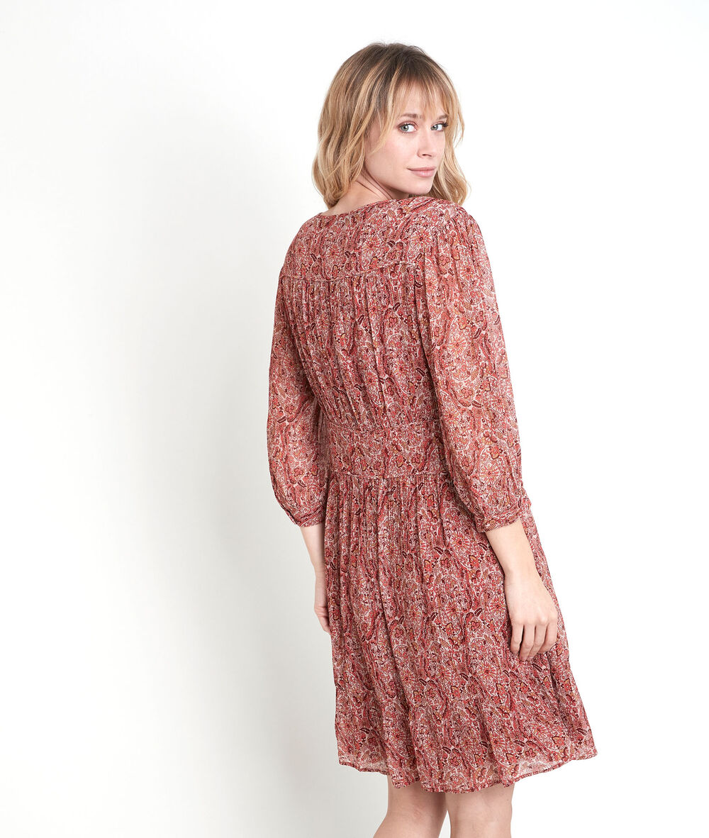 Ludmilla beige print dress beige.