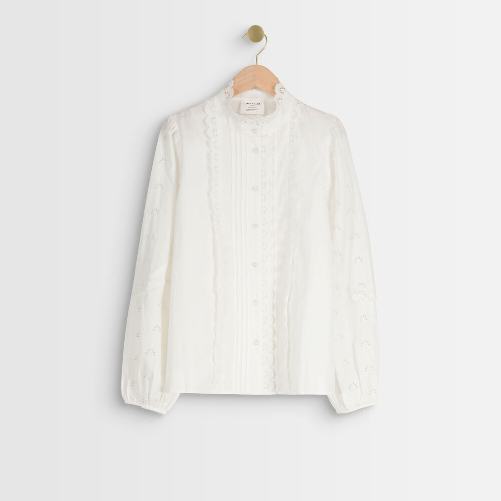 Tasota ecru embroidered blouse ecru.