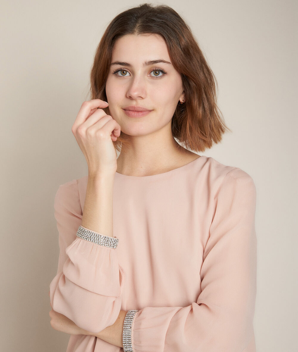 Omelie gem detail dress nude.
