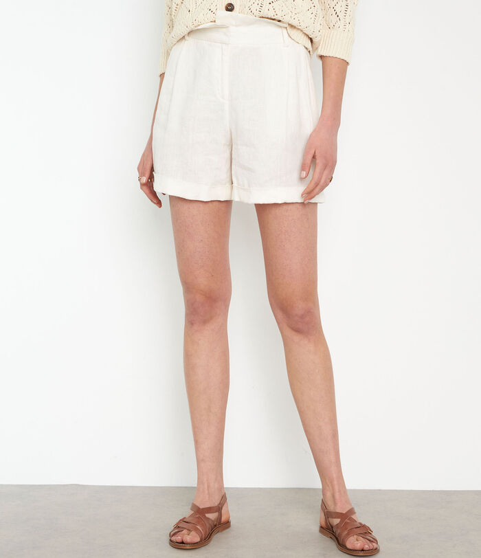 Siriel white responsible linen shorts