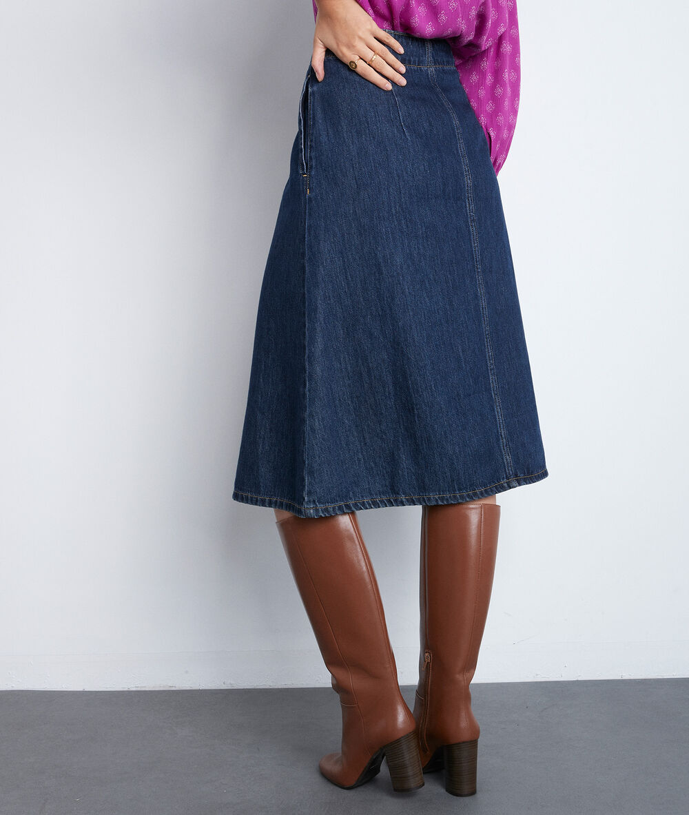 Ely raw denim maxi skirt denim brut.