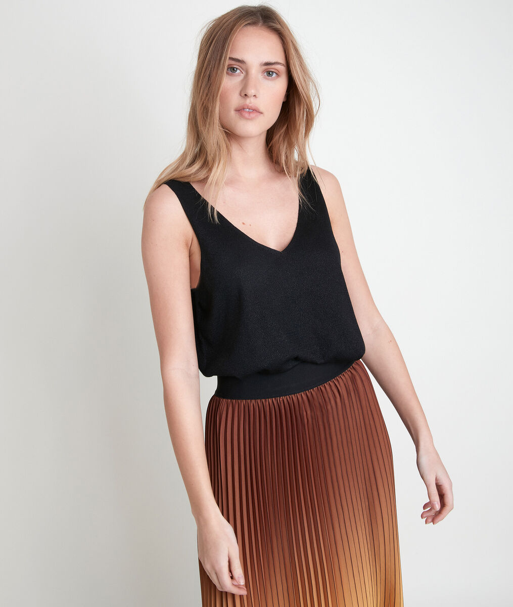ALIZEE black knitted vest top | 1-2-3 ALIZEE black knitted vest top PhotoZ | 1-2-3