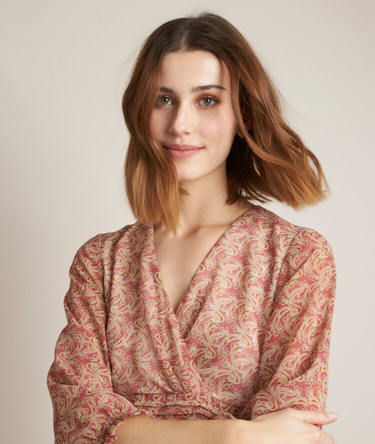 Cleopatre printed dress cherry red.