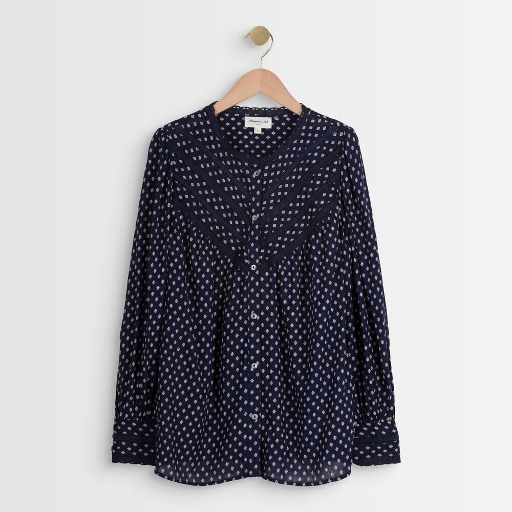 Tomy navy printed blouse marine.