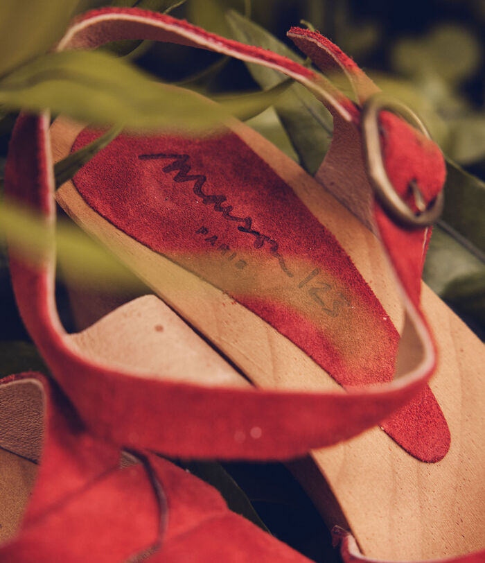 Sandales à talons en bois et cuir tommette Valeria PhotoZ | 1-2-3