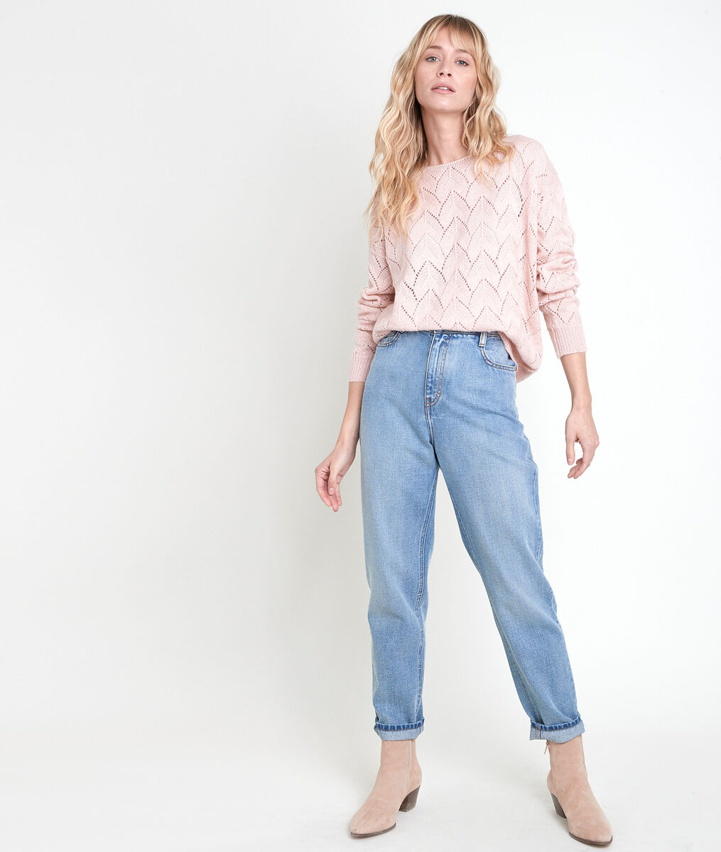 AGATHE powder-coloured openwork jumper | 1-2-3 AGATHE powder-coloured openwork jumper PhotoZ | 1-2-3