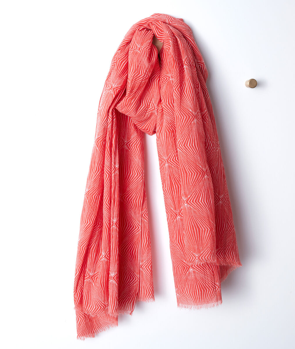 Beth printed cotton scarf | 1-2-3 Beth printed cotton scarf PhotoZ | 1-2-3