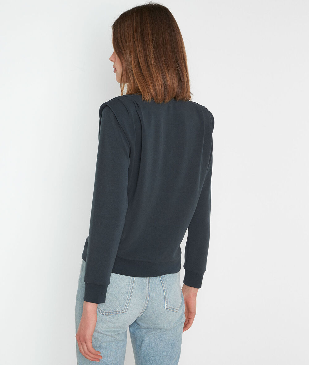 Ice forest green sweatshirt with shoulder pads PhotoZ | 1-2-3