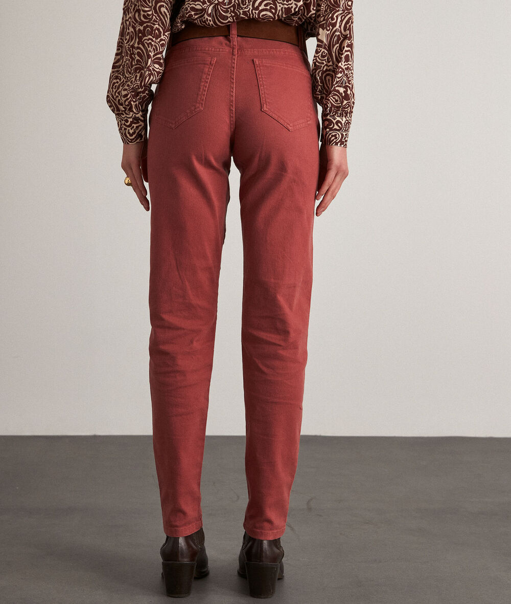 Cachou brick red cotton jeans PhotoZ | 1-2-3