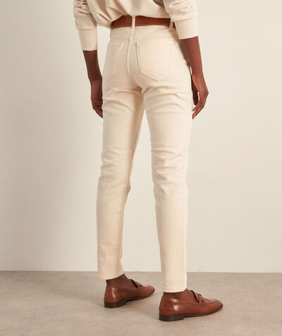 Cachou ivory straight-leg cotton jeans PhotoZ | 1-2-3
