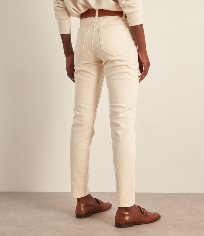 Cachou ivory straight-leg cotton jeans PhotoZ | 1-2-3