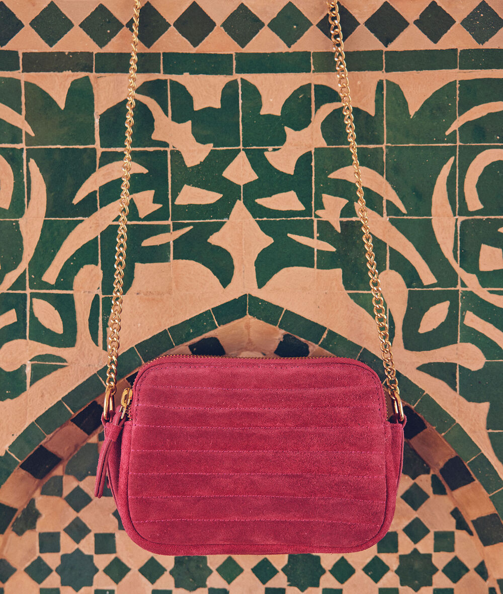 Flavie mini fuchsia quilted leather bag PhotoZ | 1-2-3