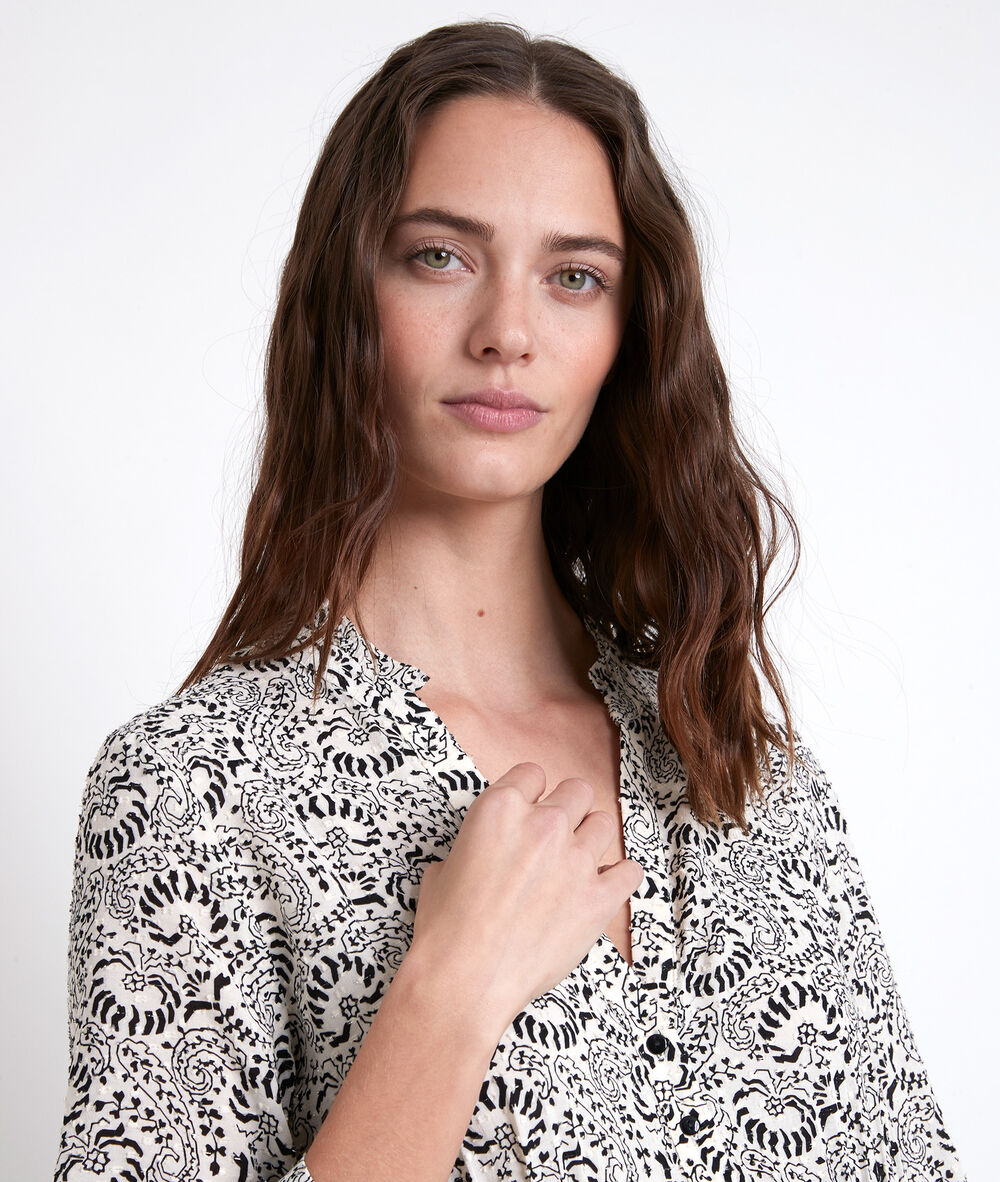 Carola ecru printed maxi dress ecru.