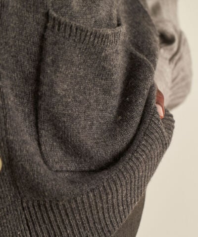 Bryton grey responsible wool sleeveless cardigan PhotoZ | 1-2-3