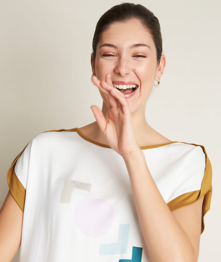 Radieuse printed t-shirt white.