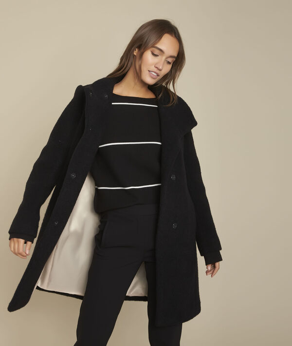 Timothée boiled wool coat | 1-2-3 Timothée boiled wool coat PhotoZ | 1-2-3