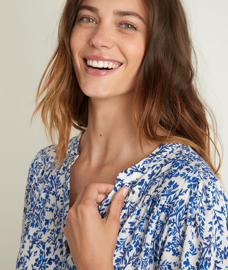 Elsa bis printed blouse ecru.