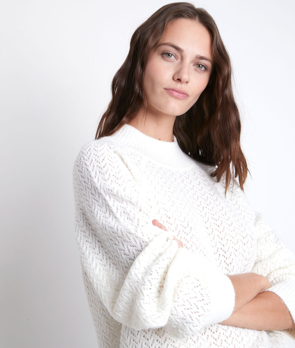 Rima ecru openwork jumper | 1-2-3 Rima ecru openwork jumper PhotoZ | 1-2-3